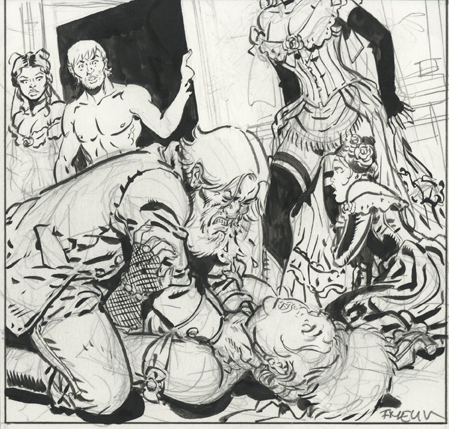 Sauvage, volume 5, La Black Calavera, &eacute;tude de case pour la planche 42