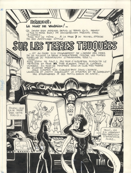 Val&eacute;rian, page d'annonce publi&eacute;e dans Pilote, Sur les terres truqu&eacute;es