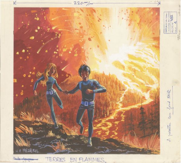 Val&eacute;rian, Tome 1, Terres en flammes, couverture de Pilote, 1969