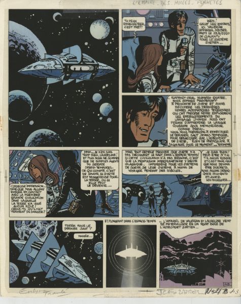 Val&eacute;rian, tome 2, L'empire des mille plan&egrave;tes, Bleu de la planche 4