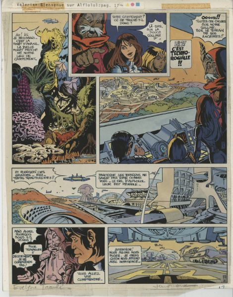 Val&eacute;rian, tome 4, Bienvenue sur Alflolol, Bleu de la planche 17 