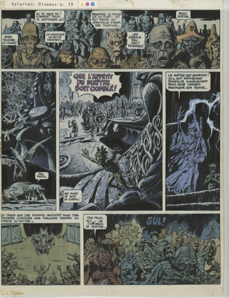 Val&eacute;rian, Tome 5, Les Oiseaux du ma&icirc;tre, Bleu de la Planche 19,