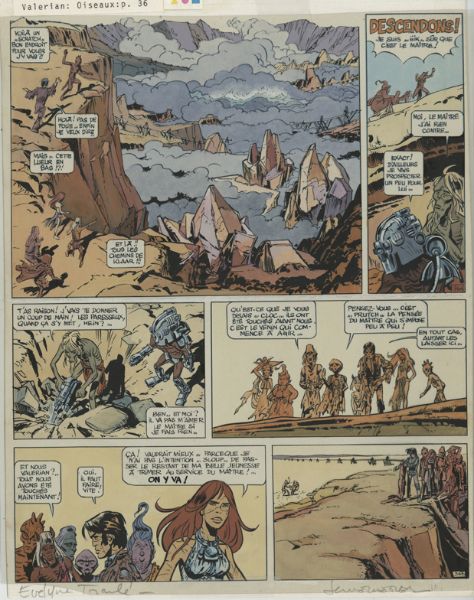 Val&eacute;rian, Tome 5, Les Oiseaux du ma&icirc;tre, Bleu de la Planche 36,