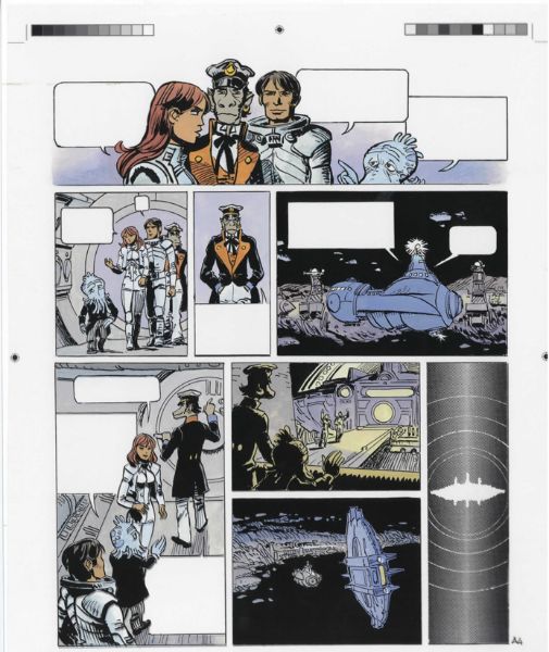 Val&eacute;rian, tome 23, L'avenir est avanc&eacute;, Bleu de la planche A4 