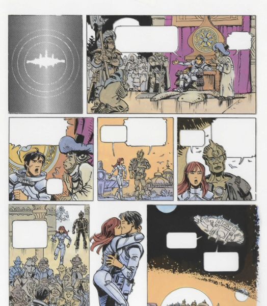 Val&eacute;rian, tome 23, L'avenir est avanc&eacute;, bleu de la planche C8