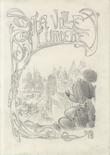 La ville lumi&egrave;re, crayonn&eacute;