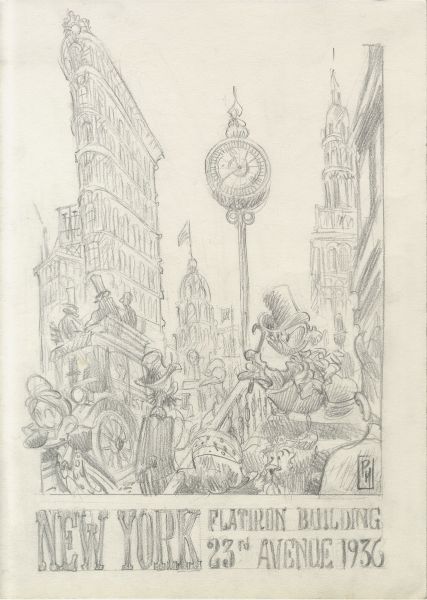 Le Flatiron building, crayonn&eacute;