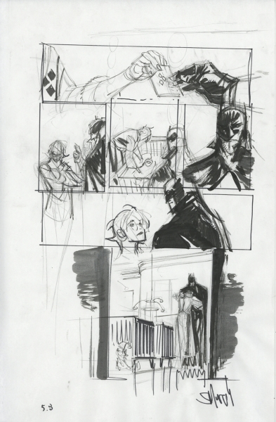 Batman: Curse of the White Knight, issue 5, crayonn&eacute; de la page 8