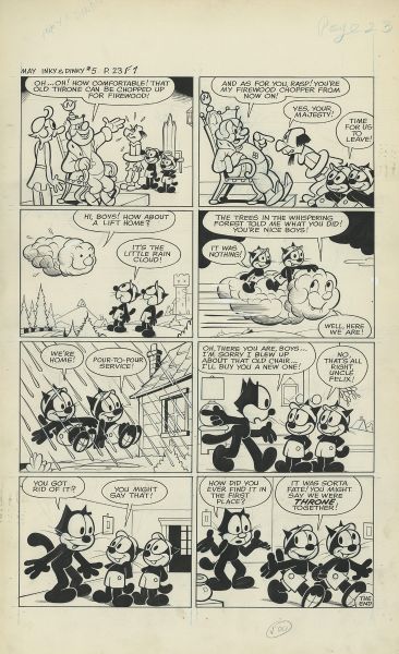 Felix's Nephews Inky & Dinky, in the Happy Ending, Issue 5, Page 23