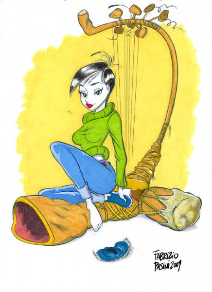 illustration N°2, Musicienne