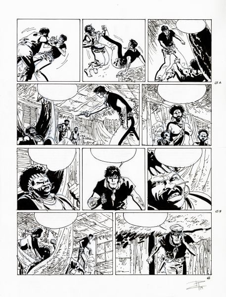 Corto Maltese, tome 15 "Le jour du Tarowean", planche 65