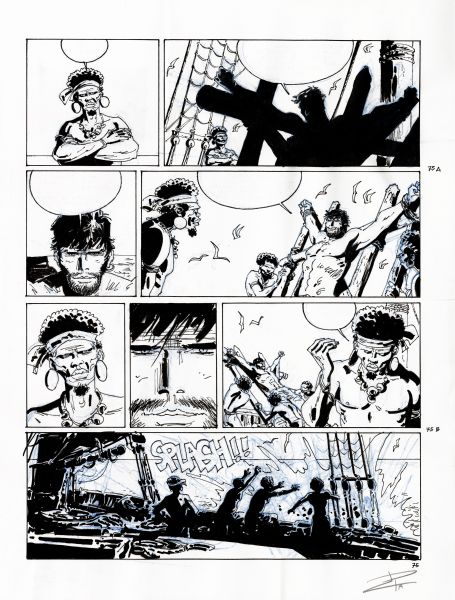 Corto Maltese, tome 15 "Le jour du Tarowean", planche 75