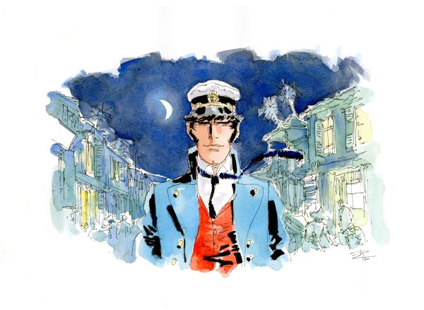 Illustration - Une nuit &eacute;toil&eacute;e - Corto Maltese tome 15 "Le jour de Tarowean"