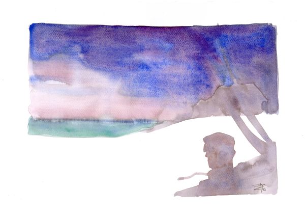 Illustration - Marin face au grand large - Corto Maltese tome 15 "Le jour de Tarowean"