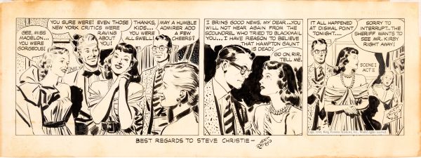 Rip Kirby, strip du 8-29-49 (King Features Syndicate, 1949)