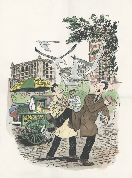 Illustration &agrave; l'aquarelle, New Cherbourg Stories, Tome 2 : Le Silence des grondins