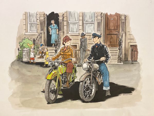 Illustration &agrave; l'aquarelle, New Cherbourg Stories, Tome 2 : Le Silence des grondins