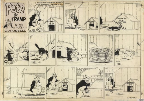 Le Père Lacloche/Pete the Tramp, sunday page du 24 septembre 1961