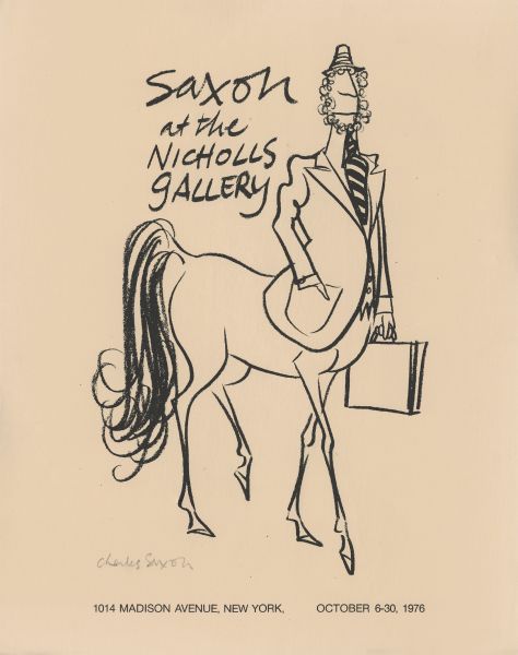 TIRAGE Charles SAXON, poster annon&ccedil;ant les shows de la Nicholls Gallery dans les ann&eacute;es 1970