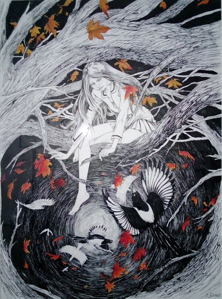 L'Arbre aux Pies, Illustration, Nel dans les branches, 2013