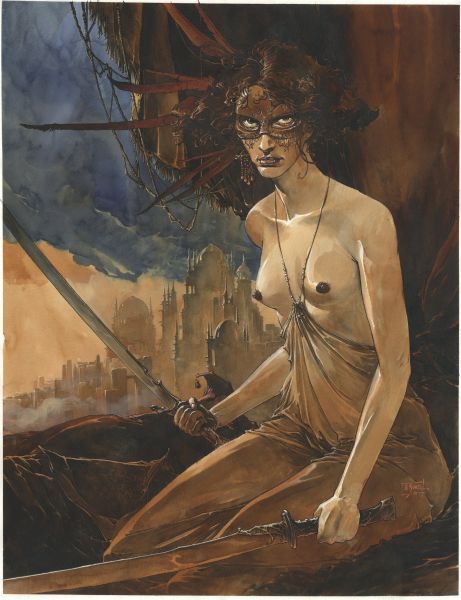 Guerri&egrave;re au masque 