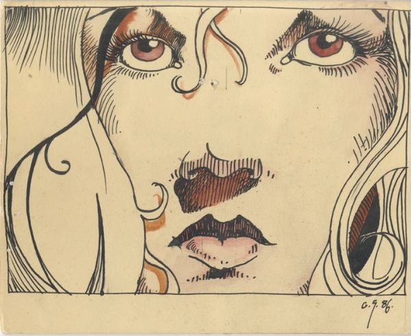 Illustration N&deg;145, portait de femme