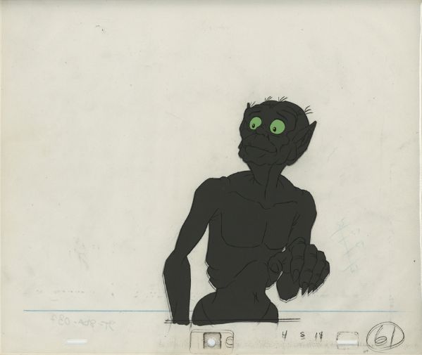 Calque d'animation, Gollum, Le seigneur des anneaux, 1978