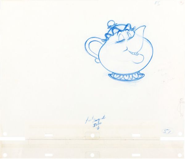 La Belle et la B&ecirc;te, Madame Samovar, Dessin d'animation, 1991