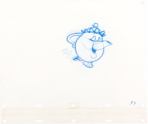 La Belle et la B&ecirc;te, Madame Samovar, Dessin d'animation, 1991