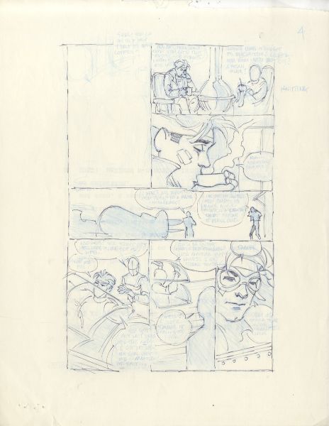 The Rocketeer, Volume 2, Chap.1, Cliff's New York Adventure, Crayonn&eacute; de planche 04,1988