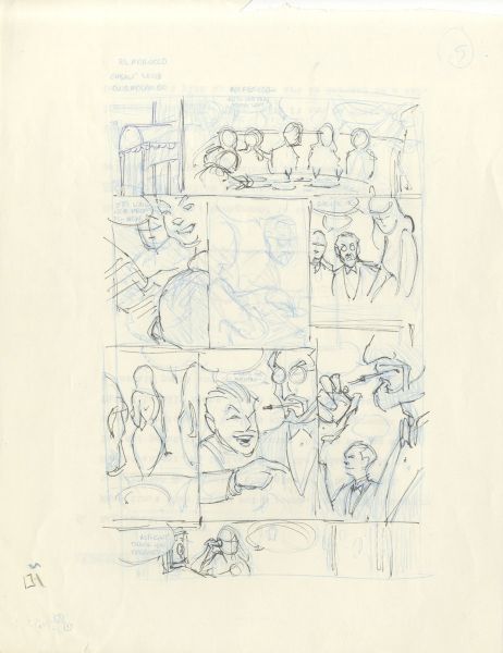 The Rocketeer, Volume 2, Chap.1, Cliff's New York Adventure, Crayonn&eacute; de planche 05,1988