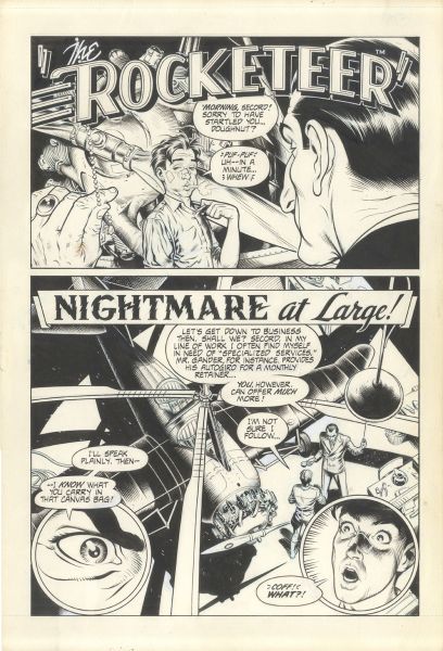 The Rocketeer, Volume 2, Chap.2, Nightmare at Large, Planche 02, 1989