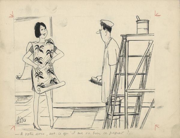 &Agrave; votre avis, est-ce qu'il me va bien ce papier ? ...