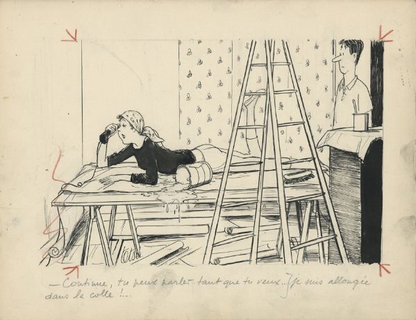 Continue, tu peux parler tant que tu veux ... je suis allong&eacute;e dans la colle ! ...