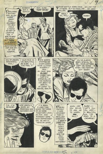Popular Romance issue 22, Blinded by Love page 9, 1952