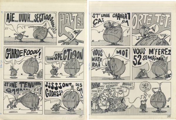 Le Sergent Laterreur, gag: Première