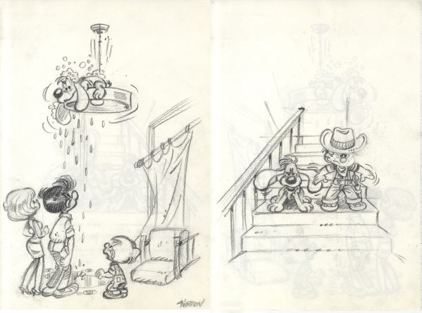 Boule et Bill, Tome 34, Crayonn&eacute; n&deg;16 (vue recto-verso)