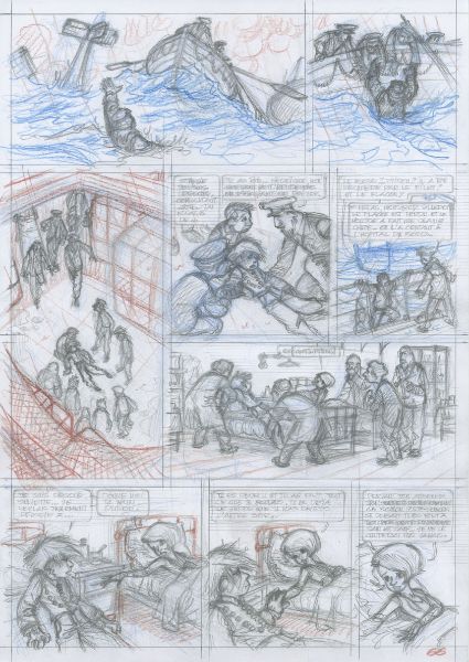 Il s'appelait Ptirou, crayonné planche 66