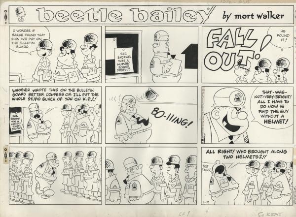 Beetle Bailey, Sunday du 19.01.1969