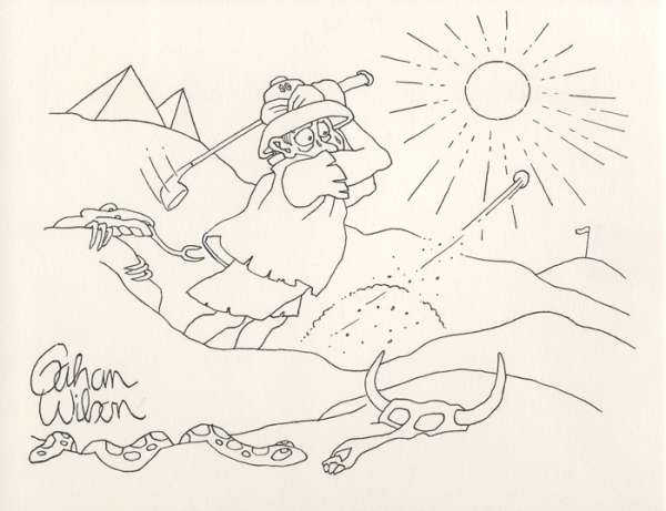 illustration, Faire du golf dans le d&eacute;sert?