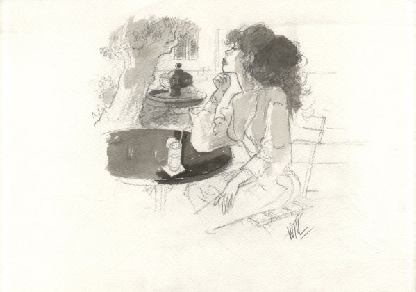 illustration N&deg;5, A la terrasse d'un caf&eacute;