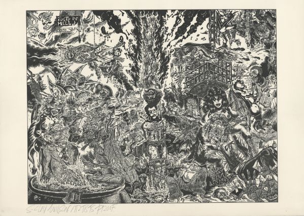 TIRAGE S. Clay WILSON, "Poets in Hell", 1983