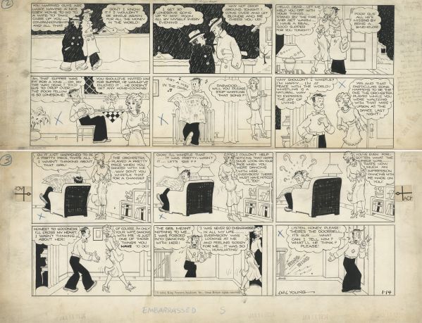 Blondie Sunday page du 14 janvier 1934