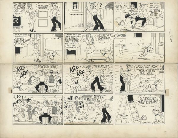 Blondie Sunday page du 4 Juin 1939